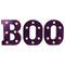 6.5" Lighted Black & Purple BOO Halloween Marquee Sign